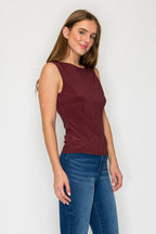 Blusa Dna Couture sin Mangas Lisa para Damas