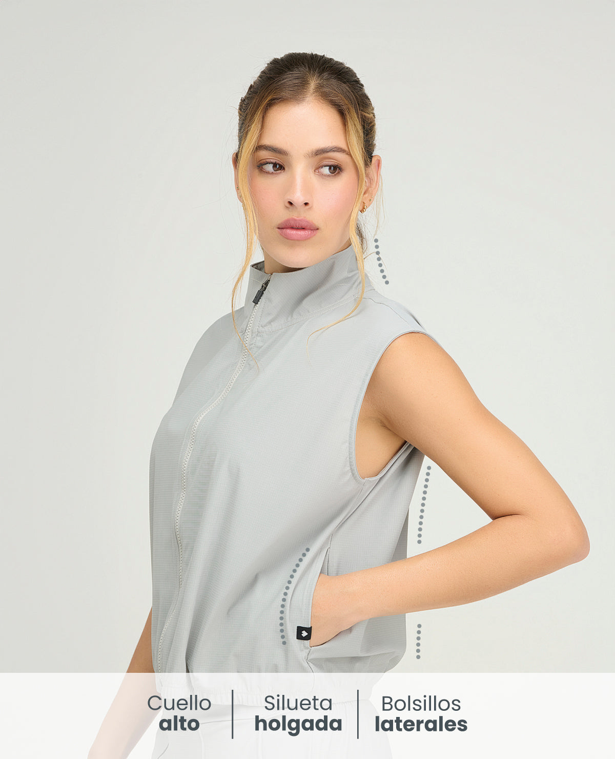 Chaleco Deportivo | Cuello Alto | Cremallera Frontal - Kliquea