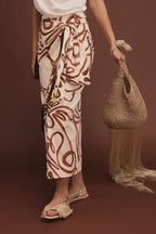 Falda samoa natural terracota