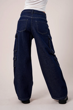 JEANS WIDE LEG CARGO R-M 8342.