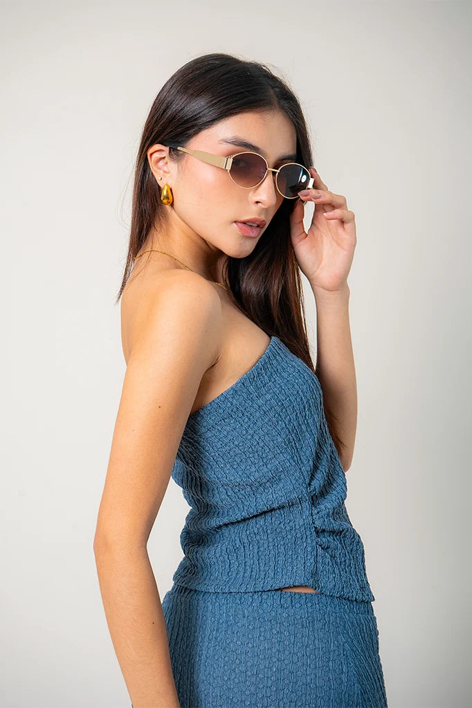TOP STRAPLESS TEXTURA R-C 8711.