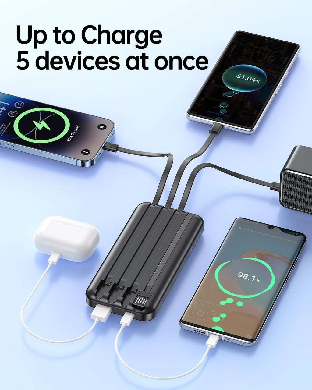 Cargador Portátil De Carga Rapida 10,000mAh 22.5W