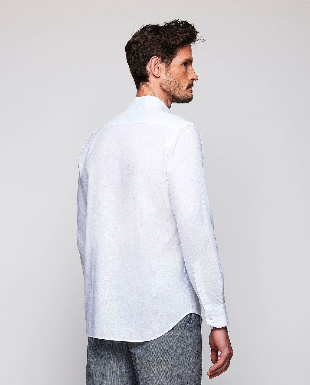 Camisa Mirto Mangas Largas Lisa Cuello Chino Para Caballeros by Mirto