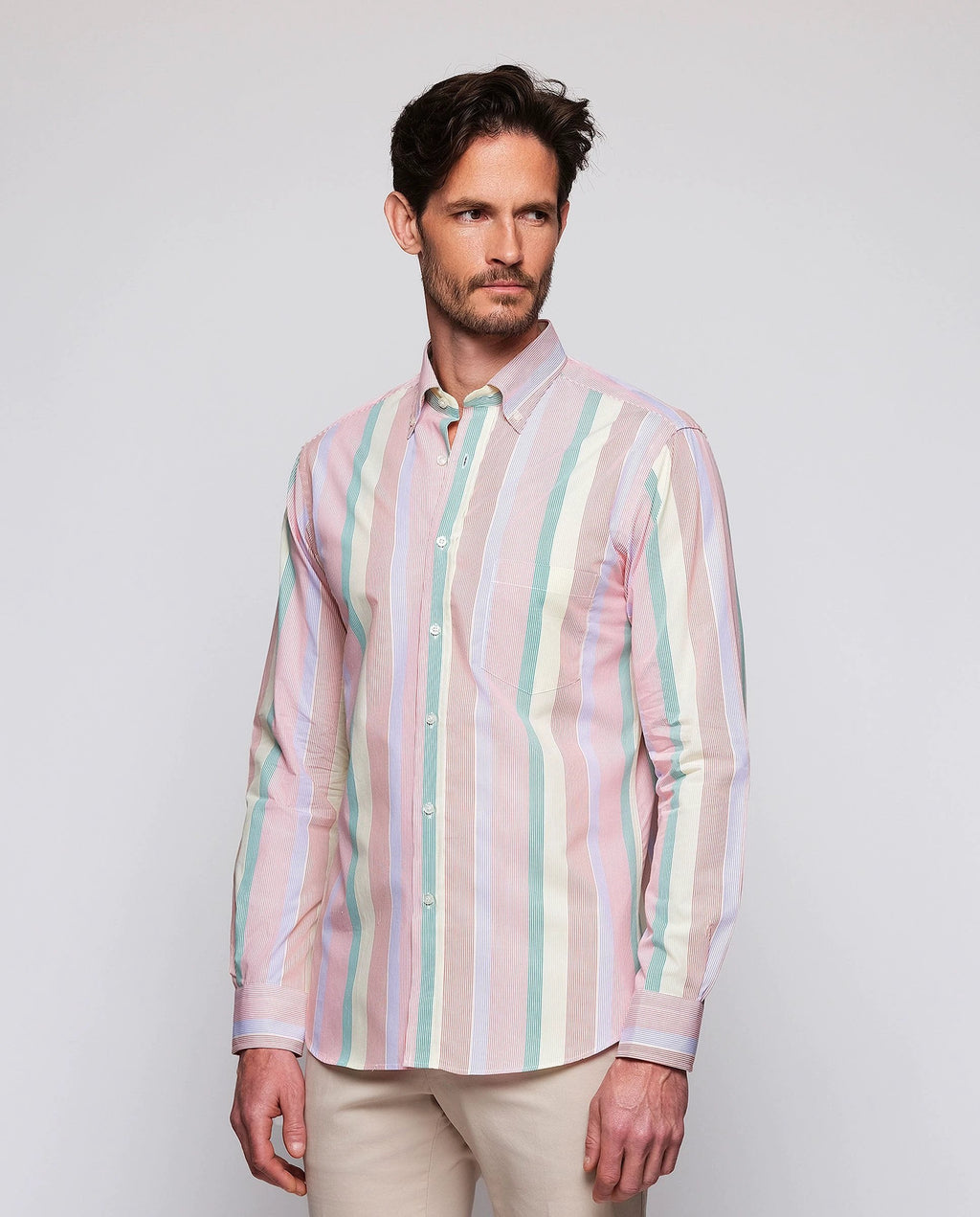 Camisa Mirto Mangas Largas Rayas Para Caballeros by Mirto