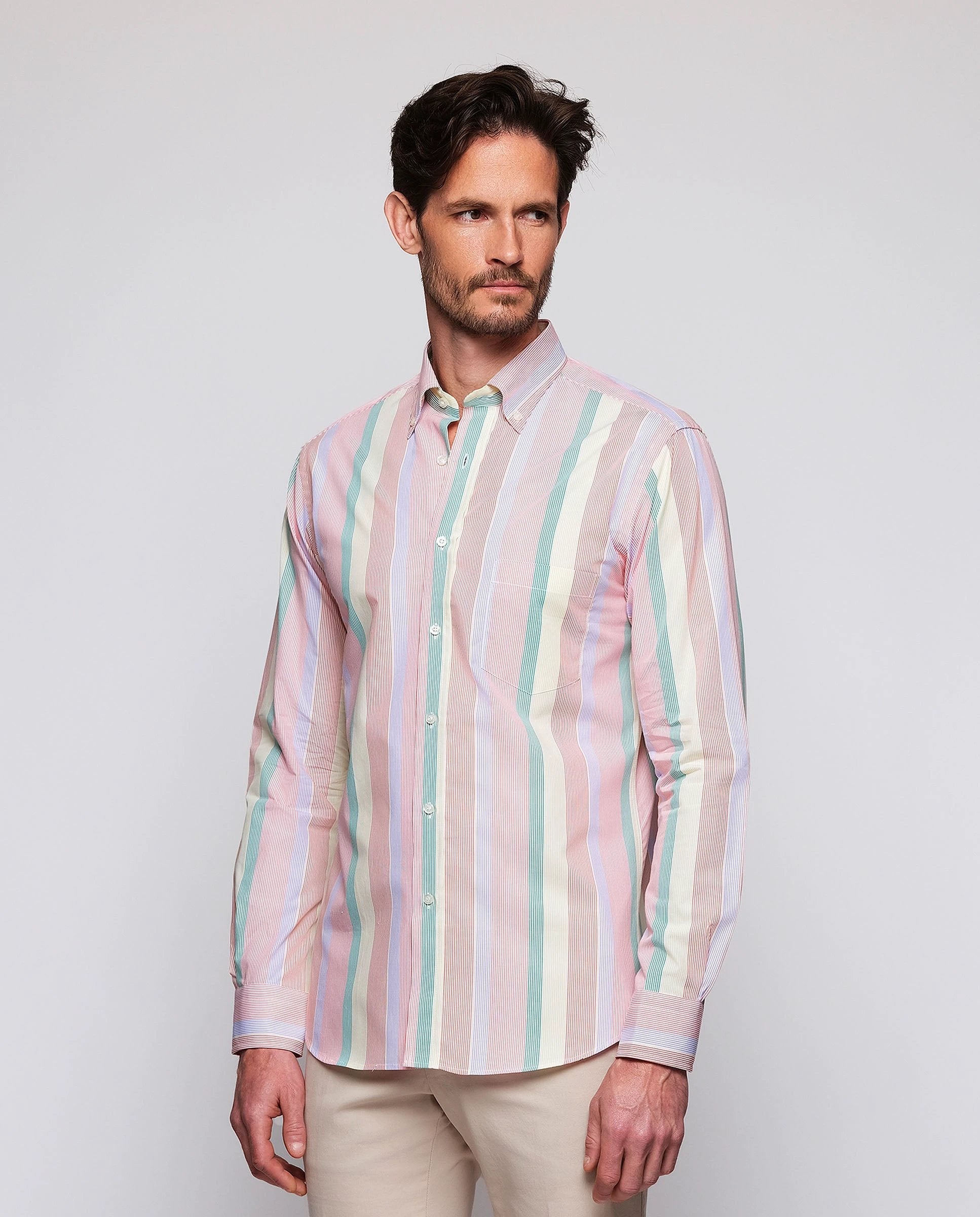 Camisa Mirto Mangas Largas Rayas Para Caballeros by Mirto