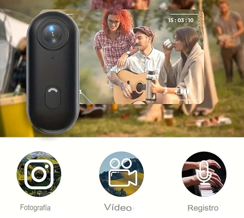 Mini Cámara De Acción 4K Ultra Compacta Con WiFi y Accesorios