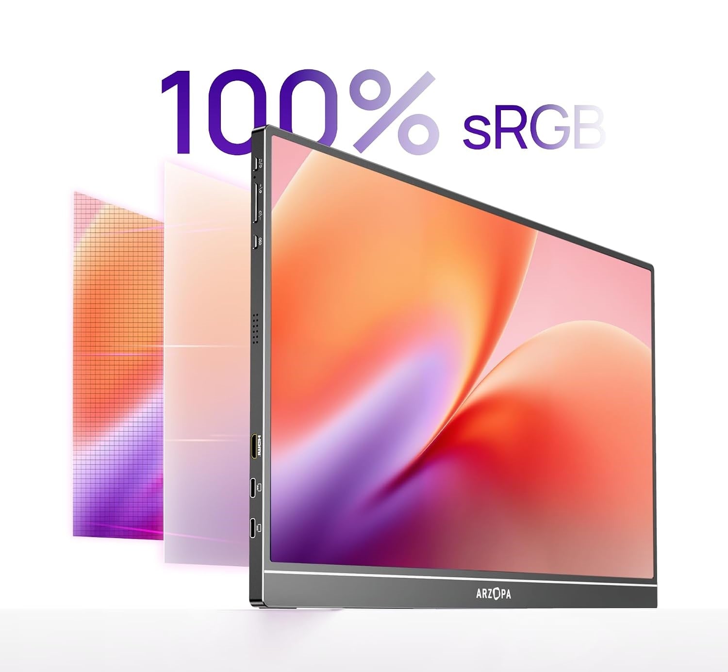 Monitor Portátil Arzopa 16.1" HDMI 1080P Con FHD Con Soporte Integrado