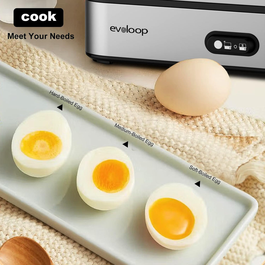 Cocedor De Huevos Eléctrico Evoloop 6 Huevos - Multifuncional y Compacto
