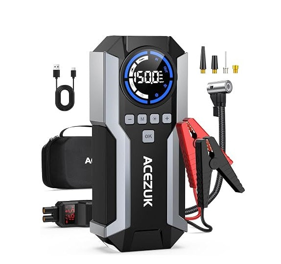 Cargador Jumper De Batería Portátil Acezuk 8000A 12v 12,800mAh