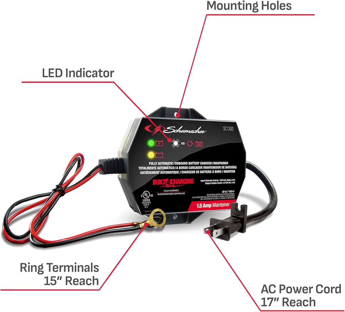 Cargador Inteligente Para Baterías 3 En 1 6v/12v 1.5 Amp