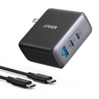 Cargador USB-C Anker Nano 100W – 3 Puertos Con Carga Rápida GaN II Y Cable USB-C