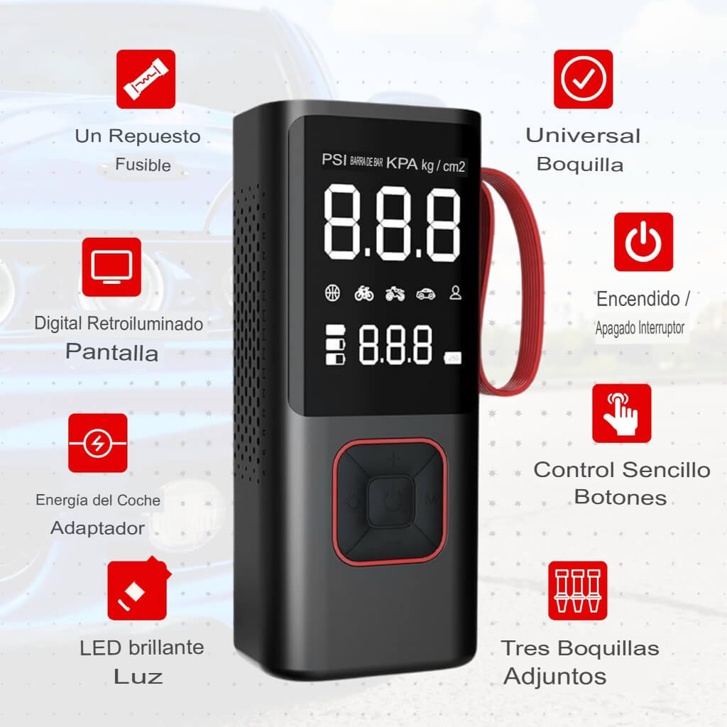 Inflador De Neumáticos Portátil