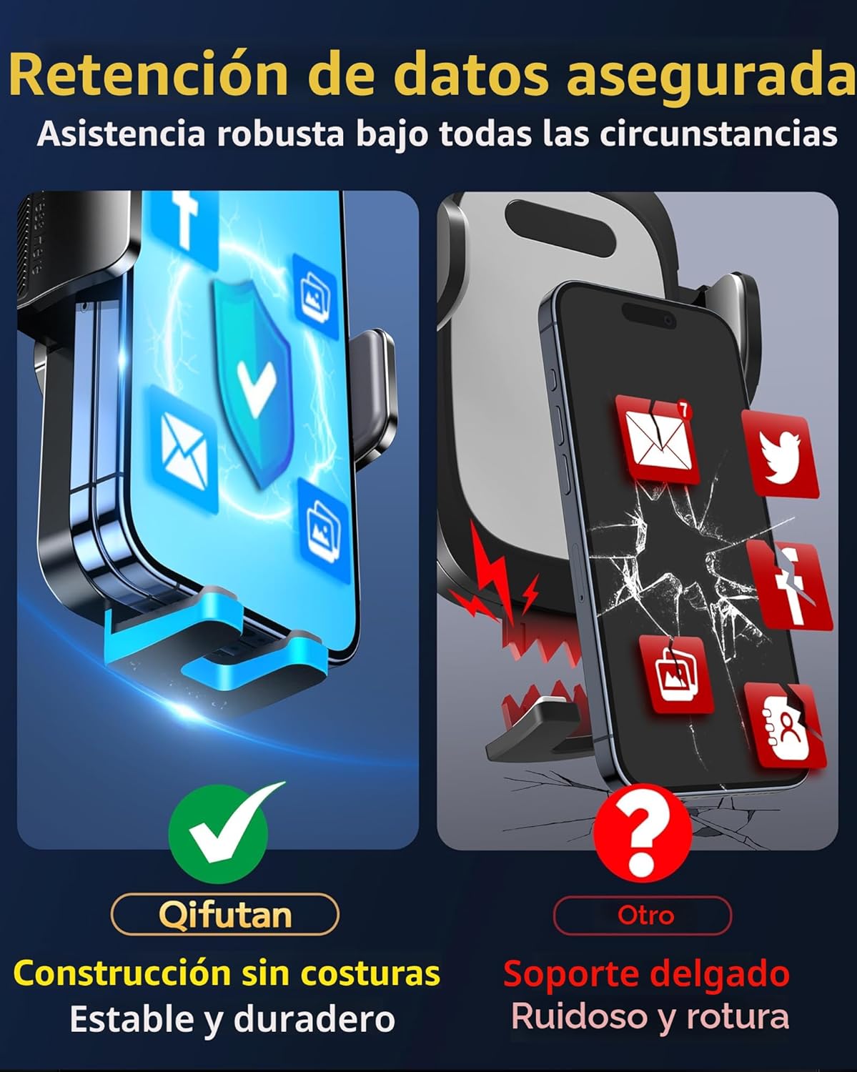 Gancho De Tablero De Vehiculo p/ Celulares 3 en 1