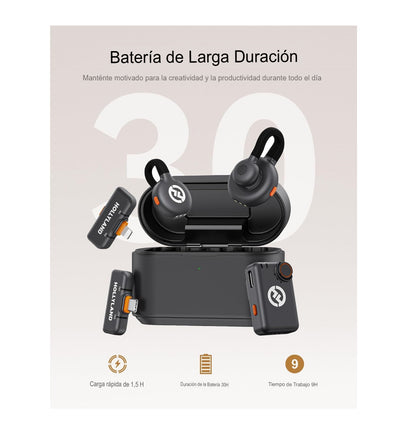 Microfono Profesional Hollyland Lark M2S Cancelación De Ruido