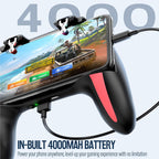 Control Gamer 5 En 1 Para Celular Con Gatillos, Ventilador, Power Bank Y Soporte