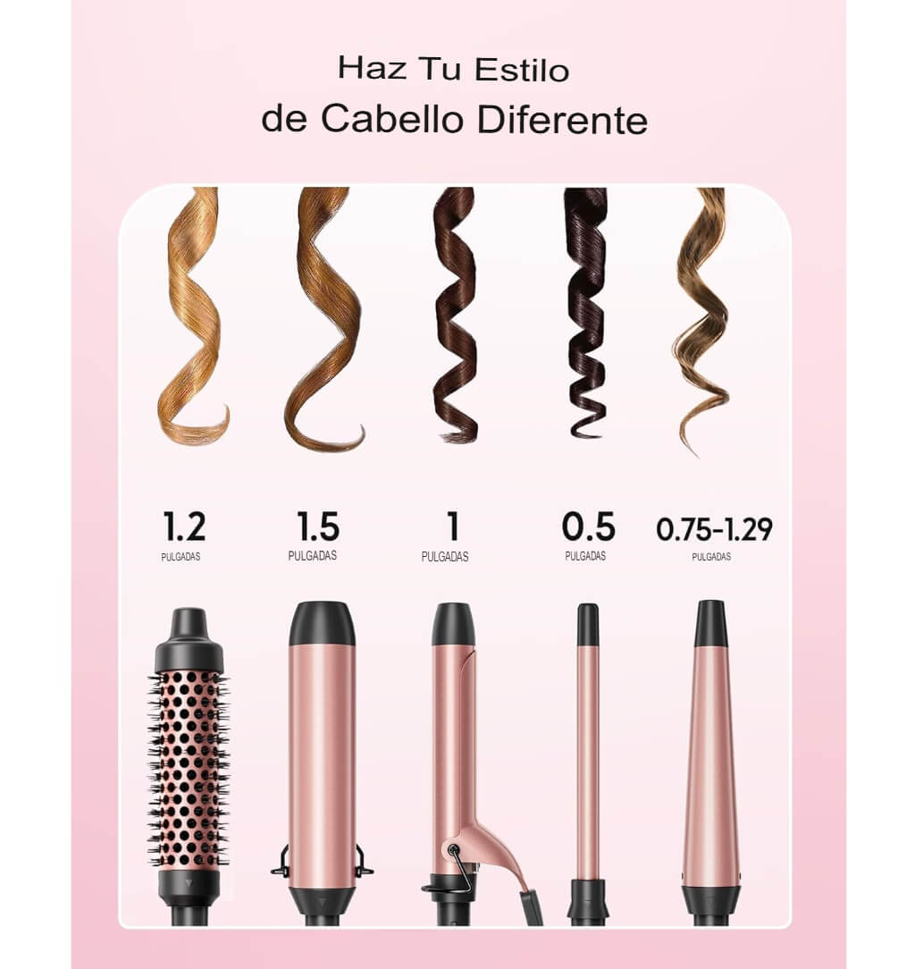 Rizador y Secador 5 en 1 Con Cepillo Térmico Wavytalk