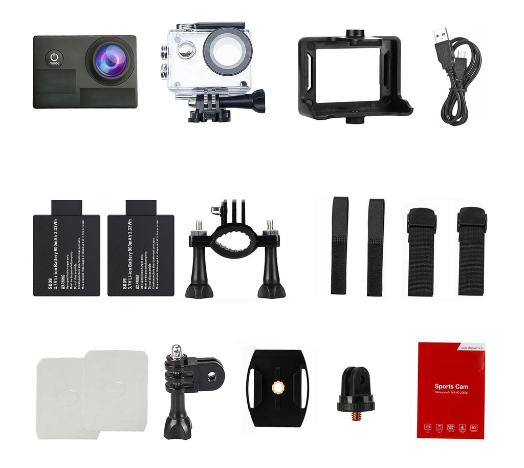 Cámara Sport 12MP HD 1080p WIFI (A Prueba de Agua)