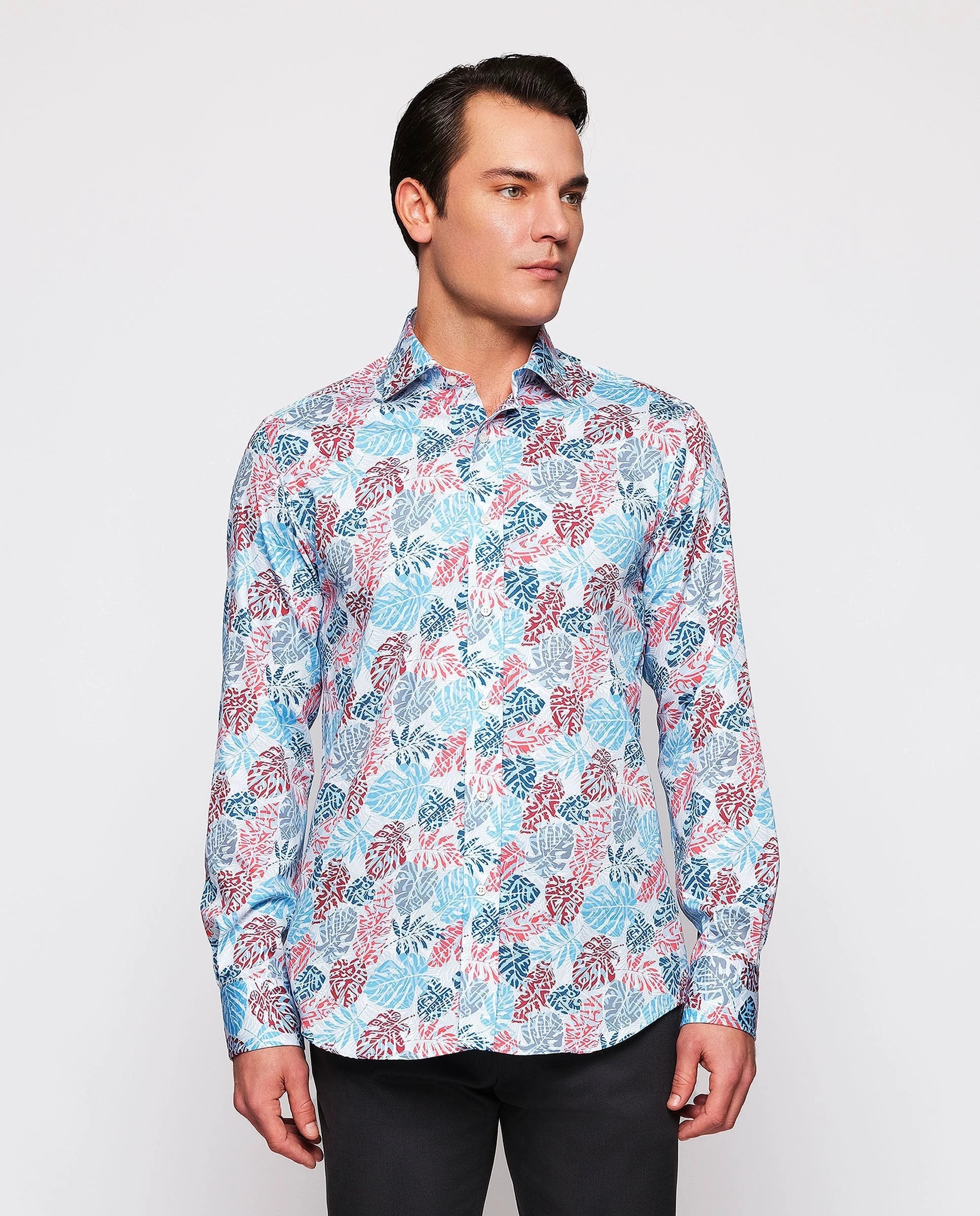 Camisa Mirto Mangas Largas Estampada Para Caballeros by Mirto