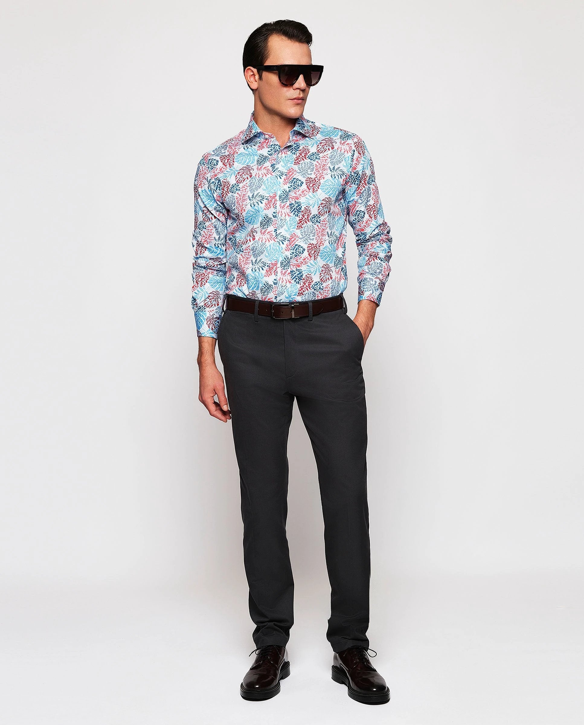Camisa Mirto Mangas Largas Estampada Para Caballeros by Mirto