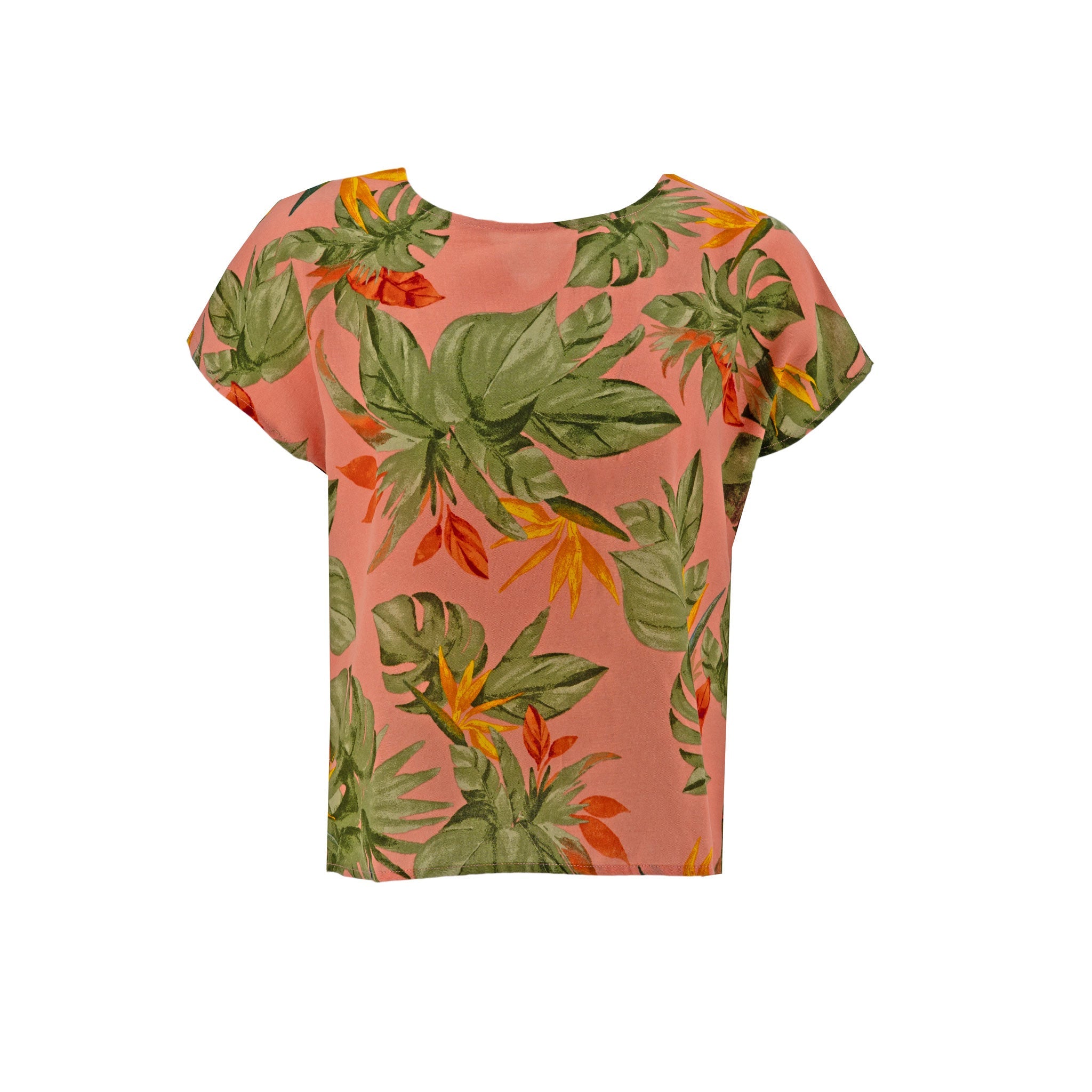 Blusa White Rhino sin Mangas Hojas Cruzado para Damas