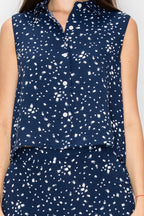 Blusa Dna Couture sin Mangas Estampado para Damas