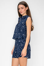 Blusa Dna Couture sin Mangas Estampado para Damas