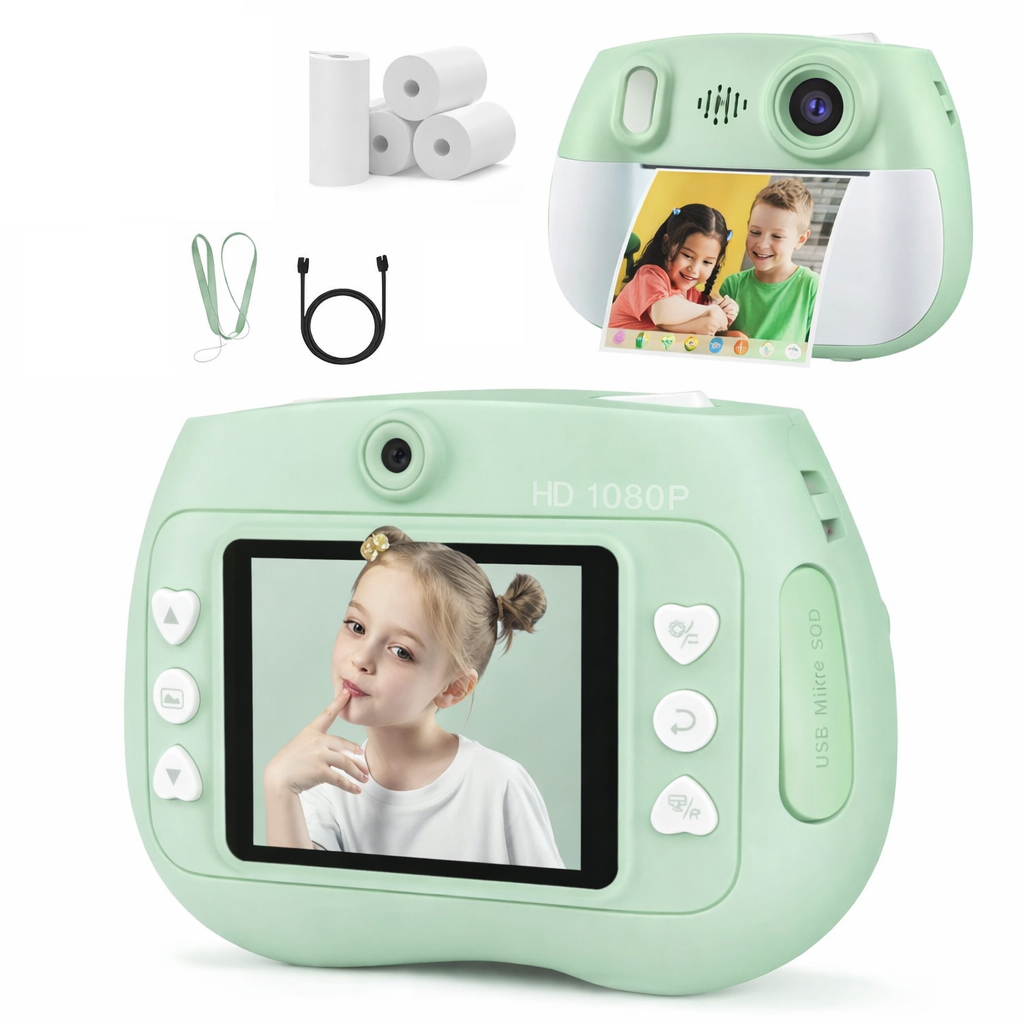 Cámara Instantánea Termica 1080P HD – Incluye 4 Rollos Y Juegos
