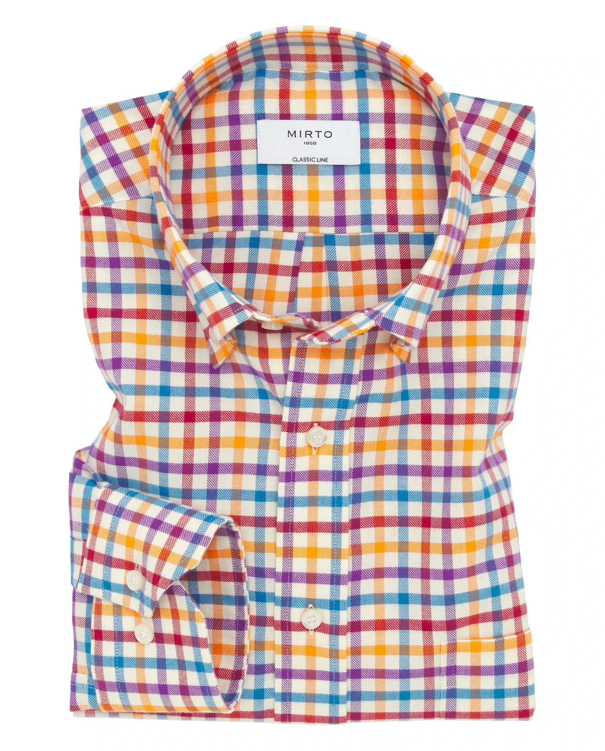 Camisa Mirto Mangas Largas Cuadros Para Caballeros by Mirto
