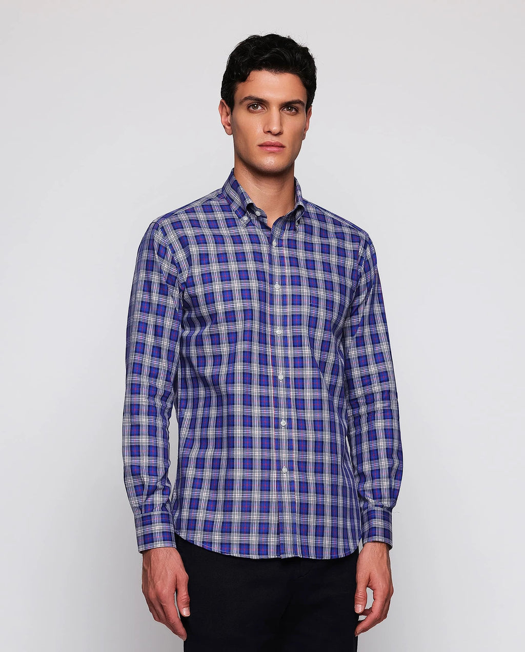Camisa Mirto Mangas Largas Cuadros Para Caballeros by Mirto