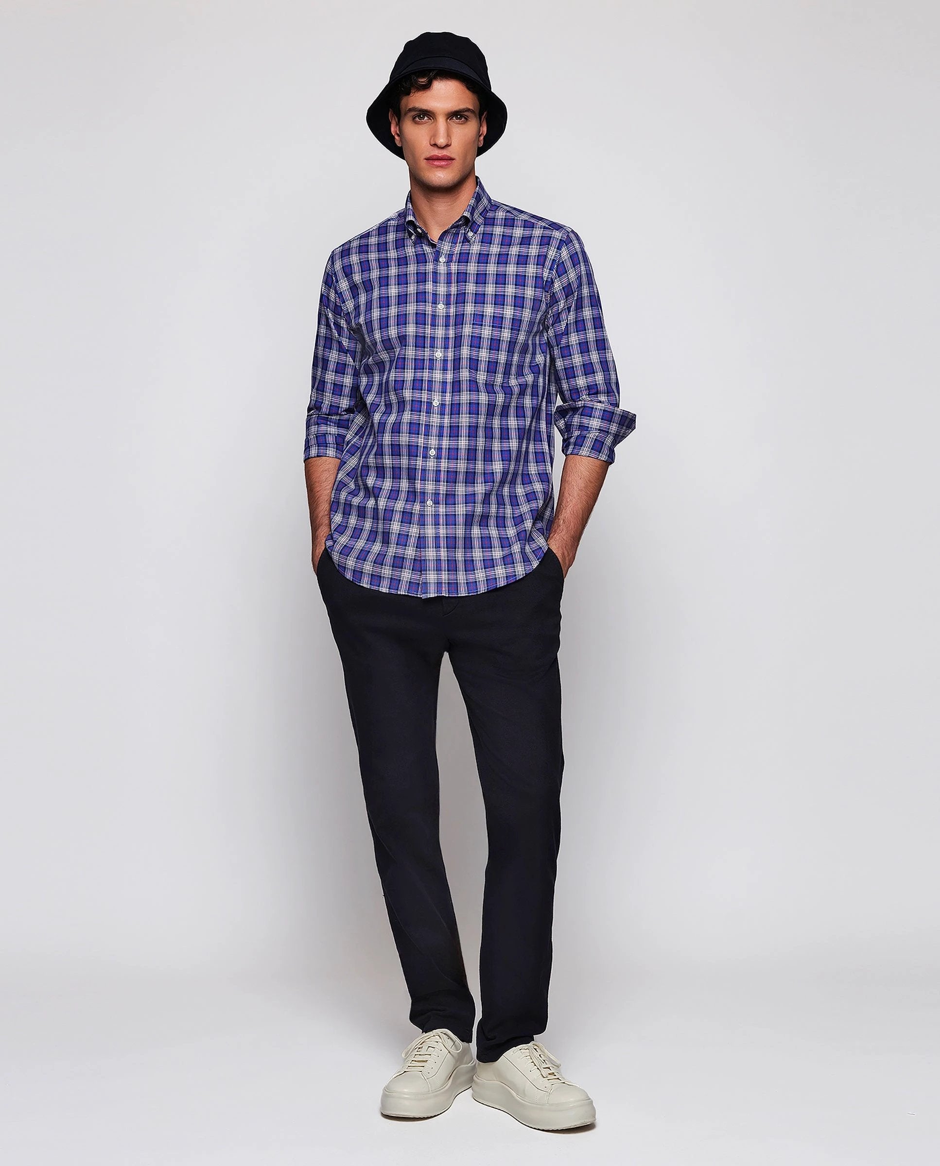 Camisa Mirto Mangas Largas Cuadros Para Caballeros by Mirto