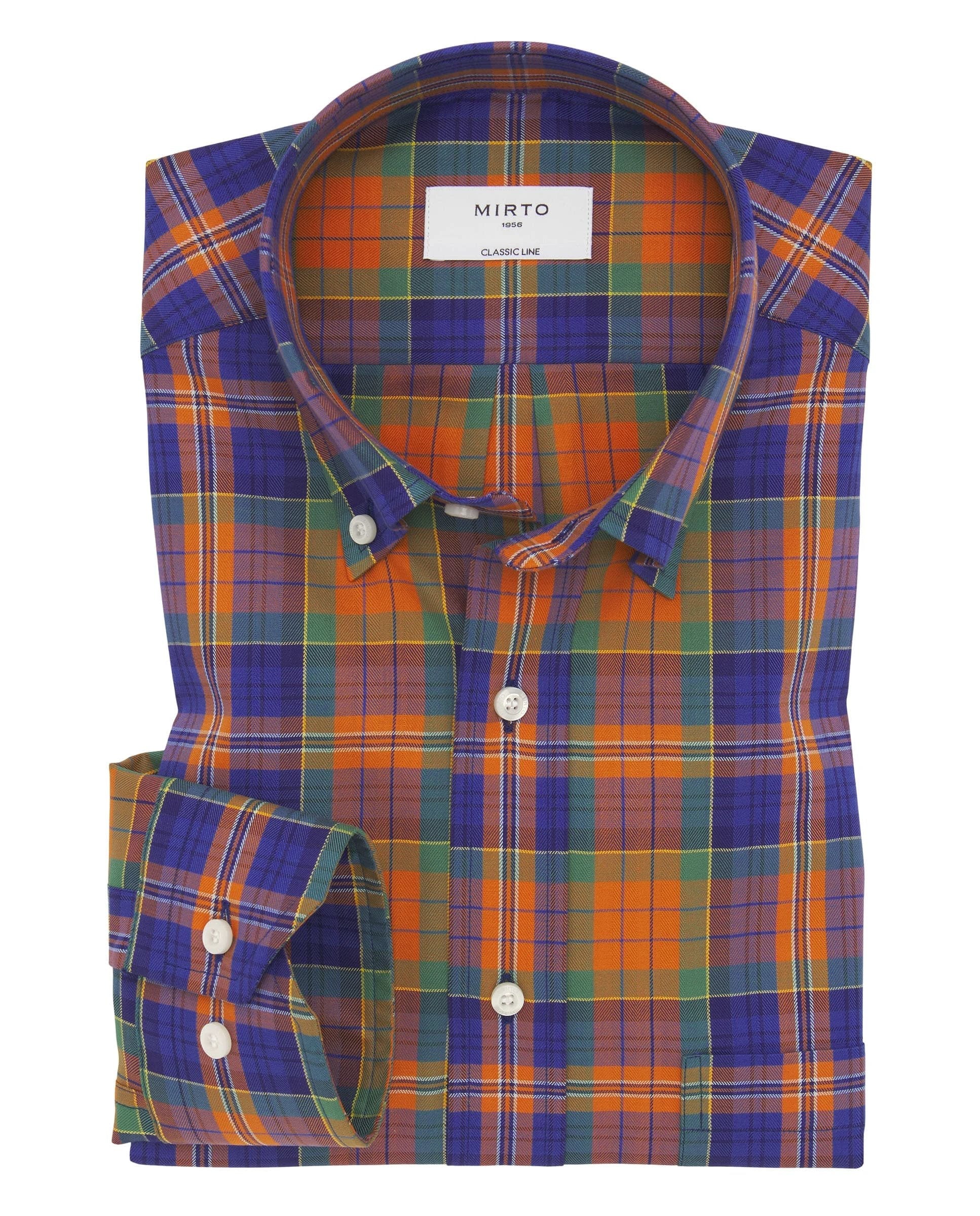 Camisa Mirto Mangas Largas Cuadros Para Caballeros by Mirto