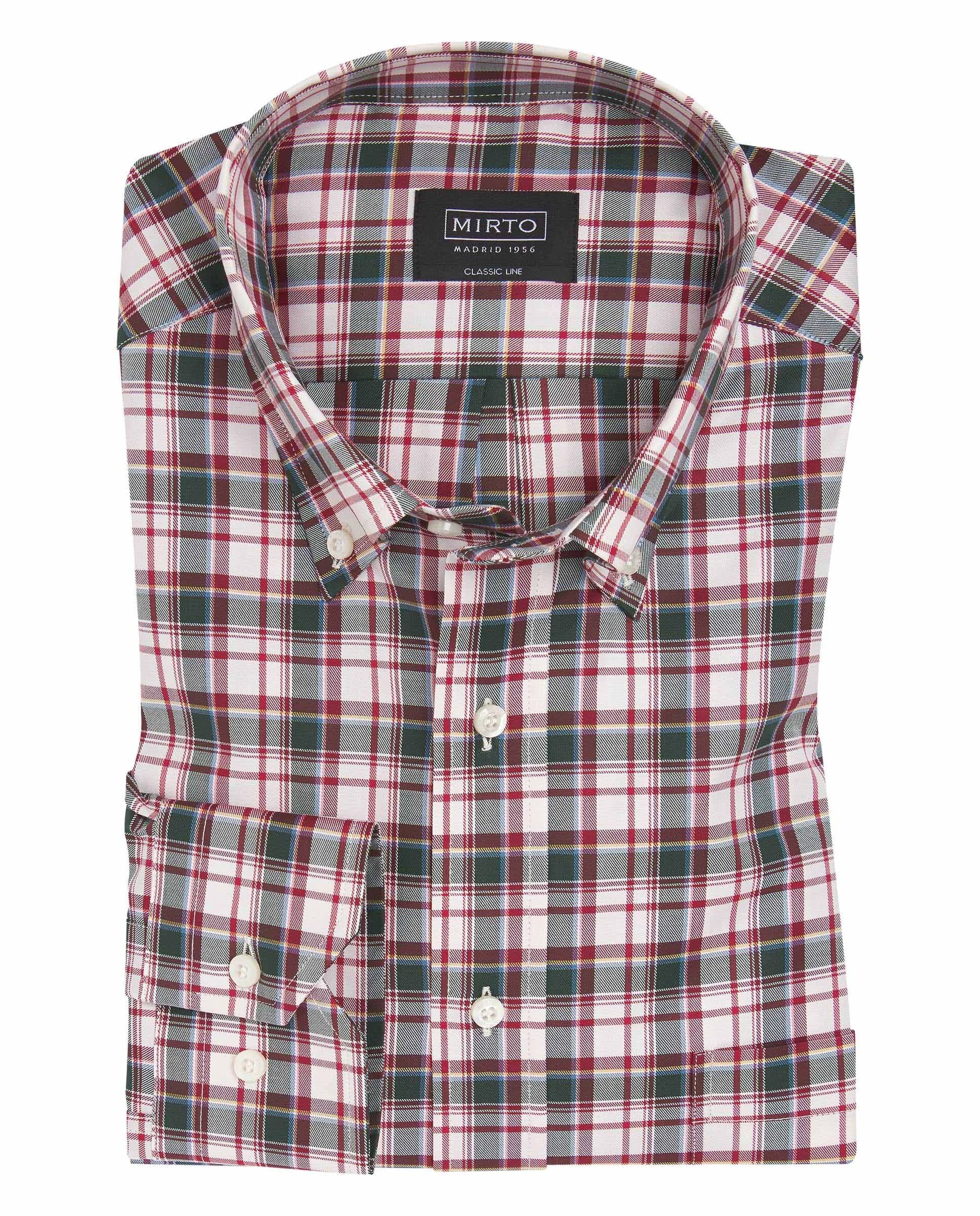 Camisa Mirto Mangas Largas Cuadros P/ Caballeros 7678-50 by Mirto