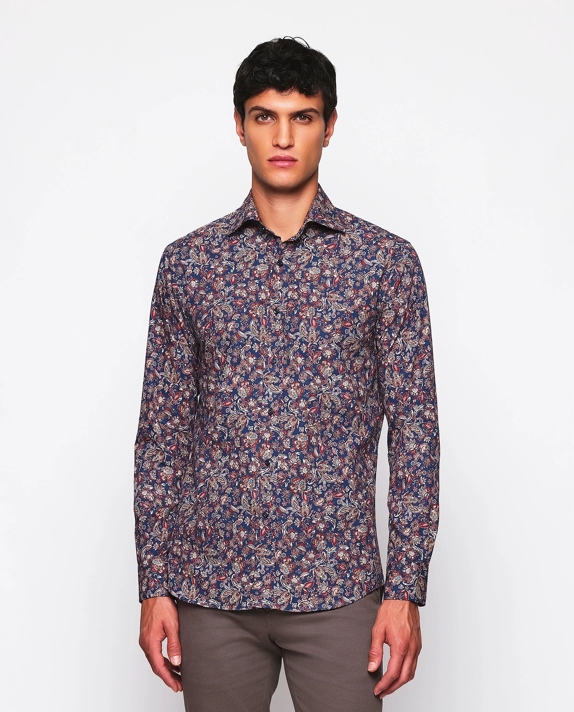 Camisa Mirto Mangas Largas Estampada Para Caballeros by Mirto