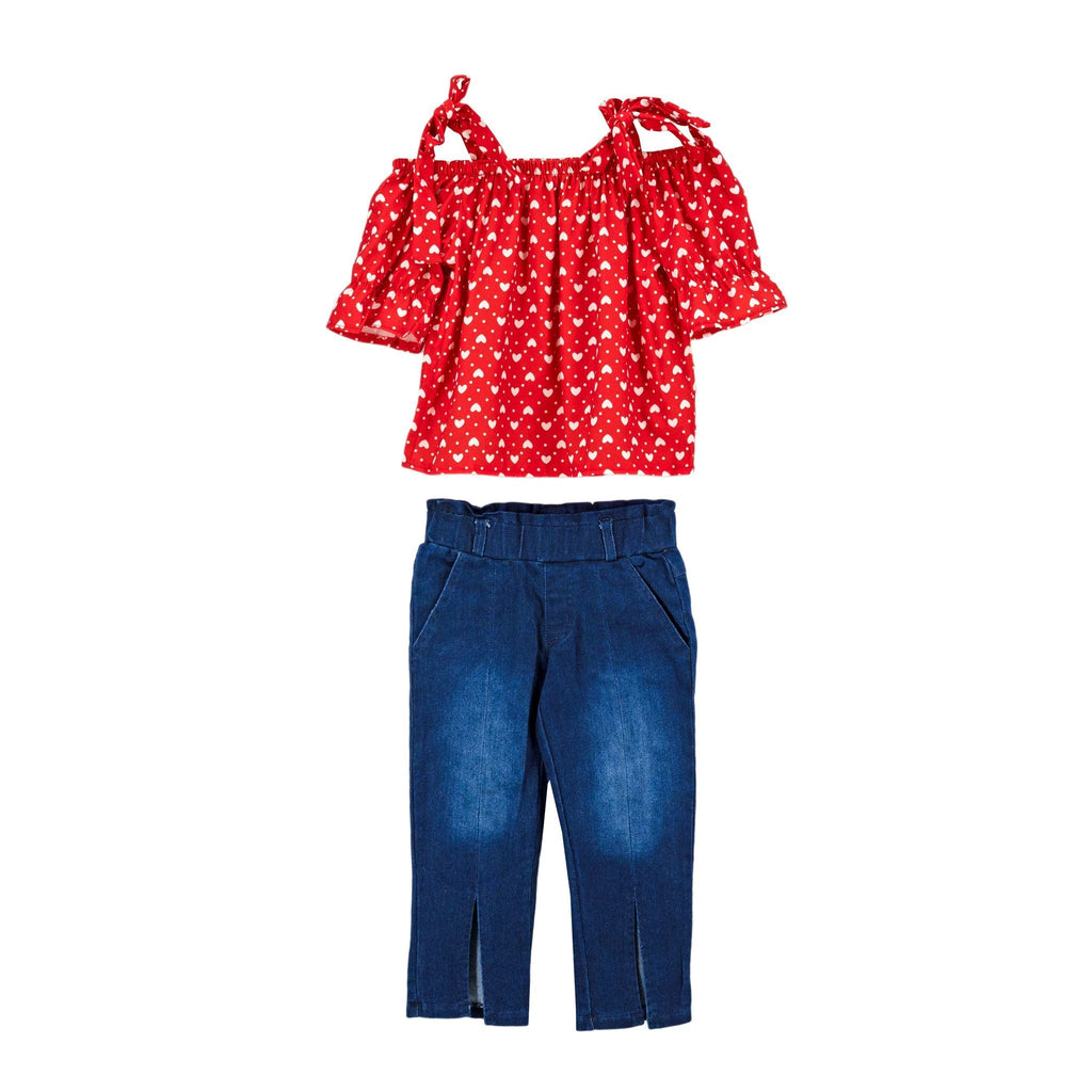 Conjunto Kids Land Tiros Corazones 2 Piezas P/ Niñas by Kids Land