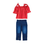 Conjunto Kids Land Tiros Corazones 2 Piezas P/ Niñas by Kids Land