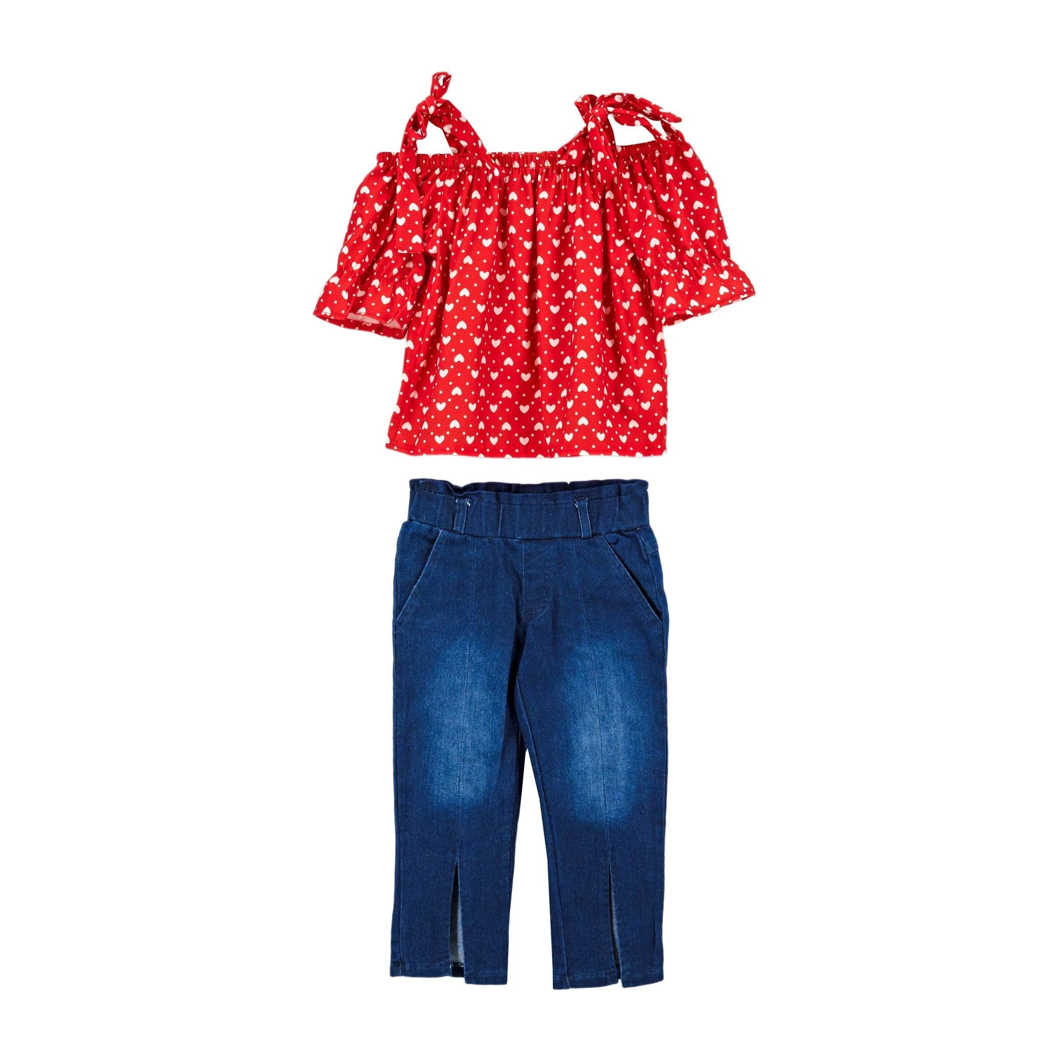 Conjunto Kids Land Tiros Corazones 2 Piezas P/ Niñas by Kids Land