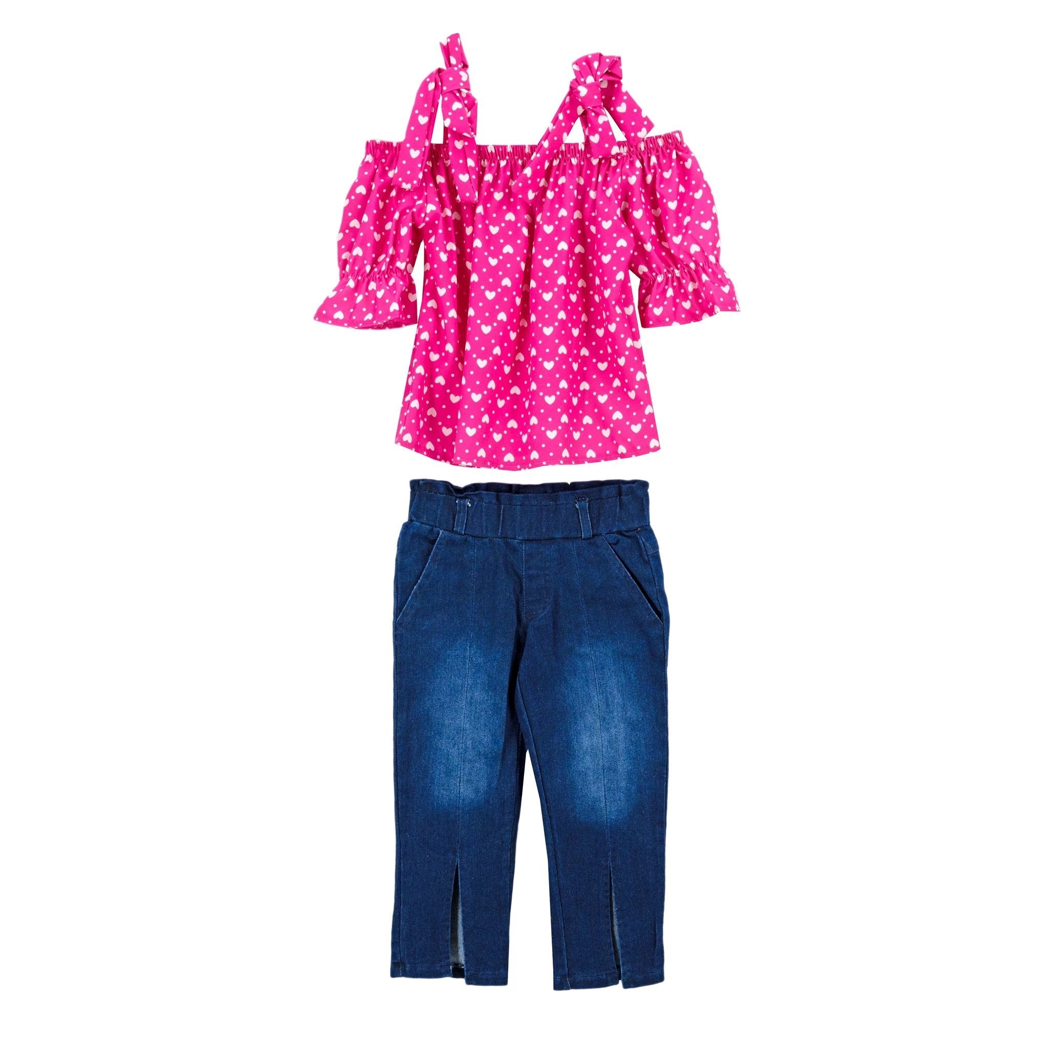 Conjunto Kids Land Tiros Corazones 2 Piezas P/ Niñas by Kids Land