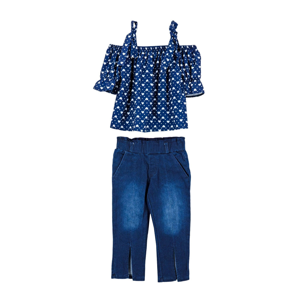 Conjunto Kids Land Tiros Corazones 2 Piezas P/ Niñas by Kids Land