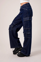JEANS WIDE LEG CARGO R-M 8342.