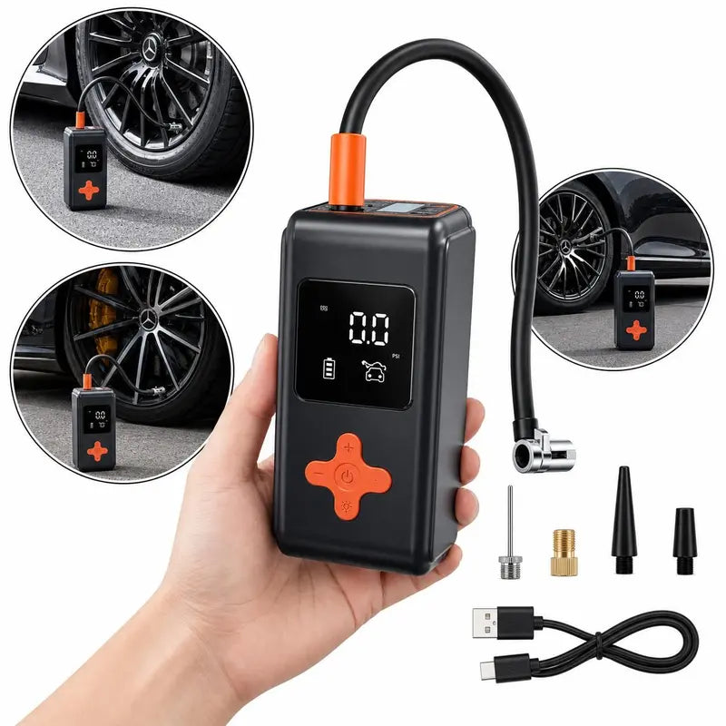 Inflador De Neumáticos, Compresor De Aire Portátil 150PSI y 30L