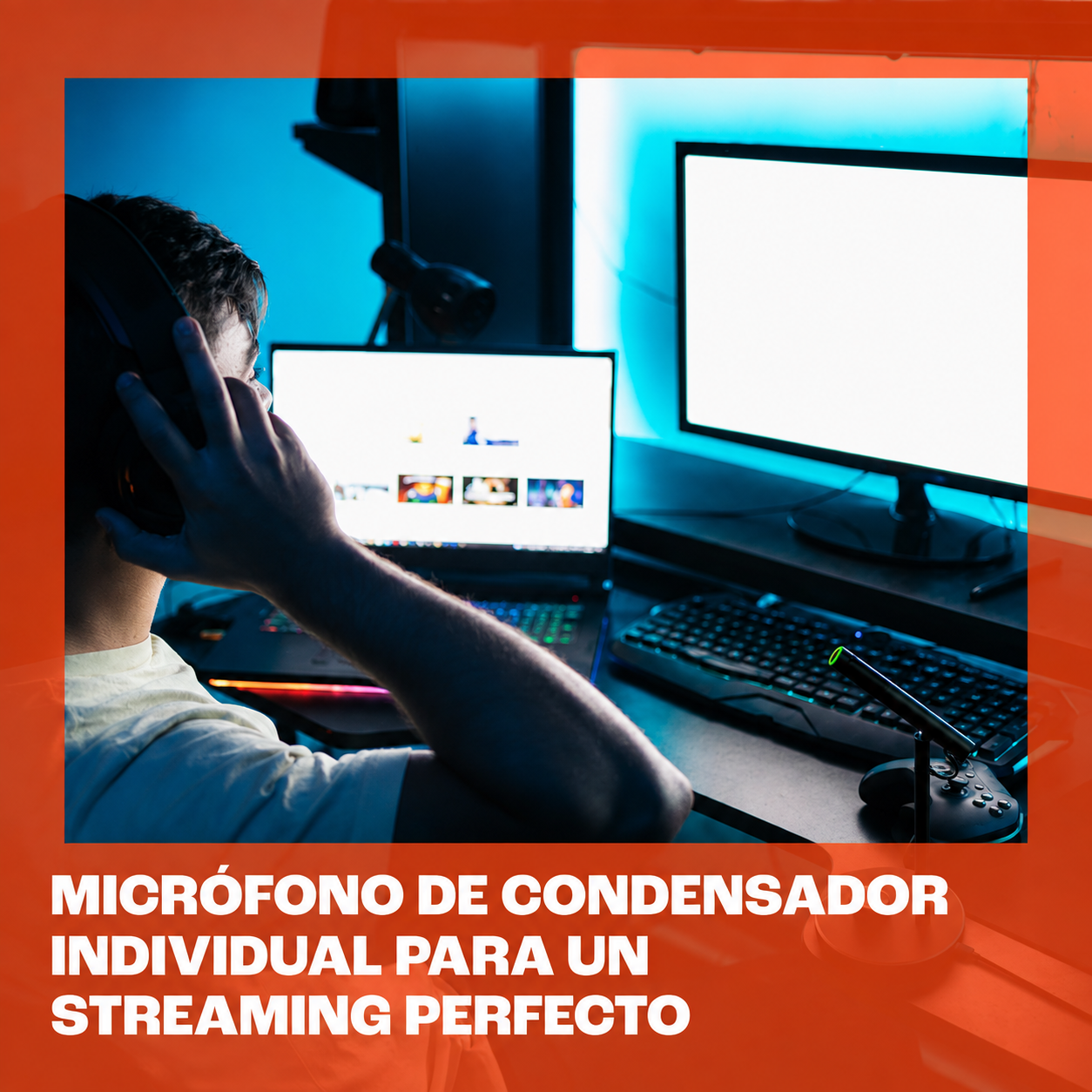Micrófono JBL Quantum Stream Talk USB Para Gaming, Streaming Y Grabación
