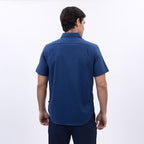 Camisa Nautica Mangas Cortas Lisa para Caballeros