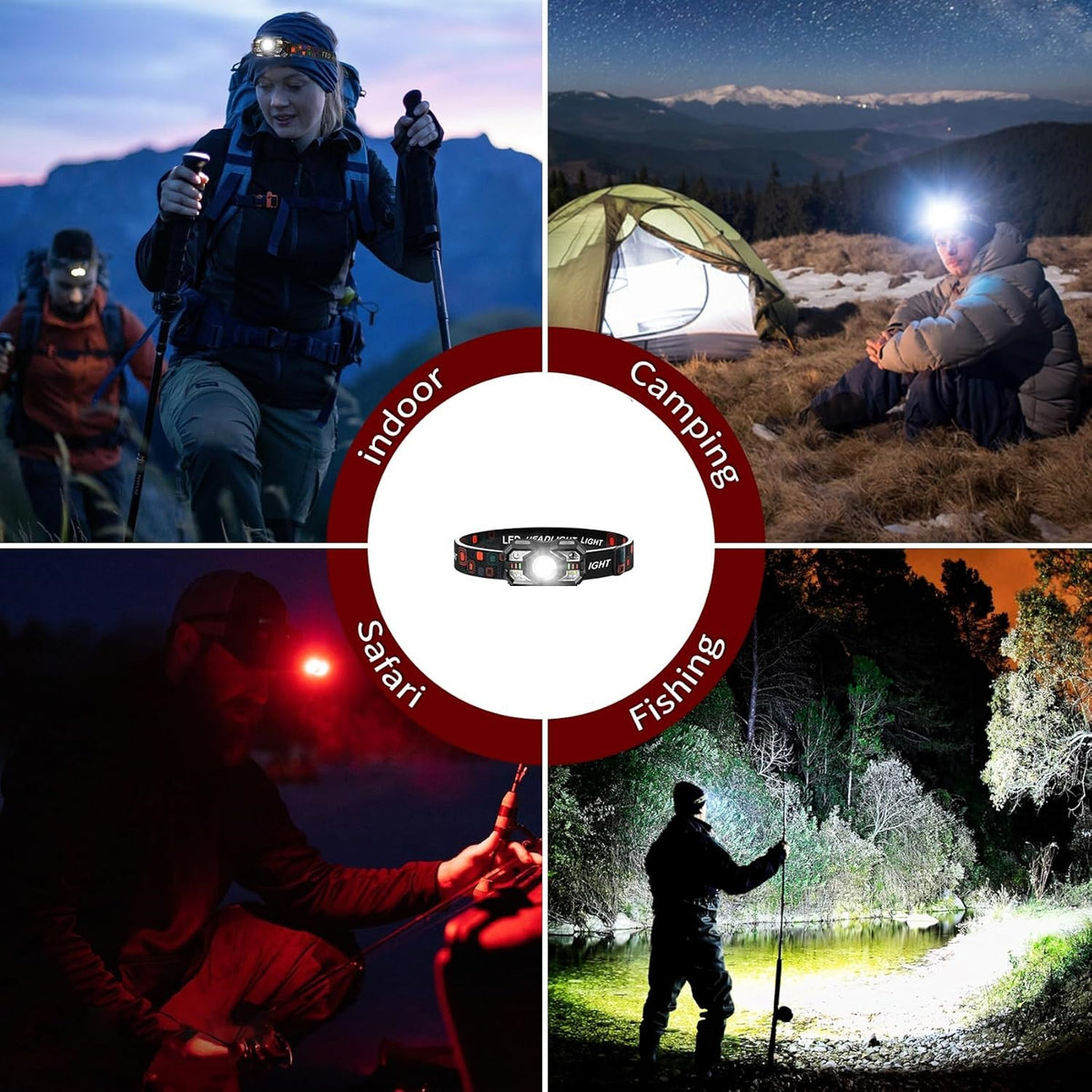 Linterna De Cabeza/LED De 3,000 Lumenes Y 5 Modos