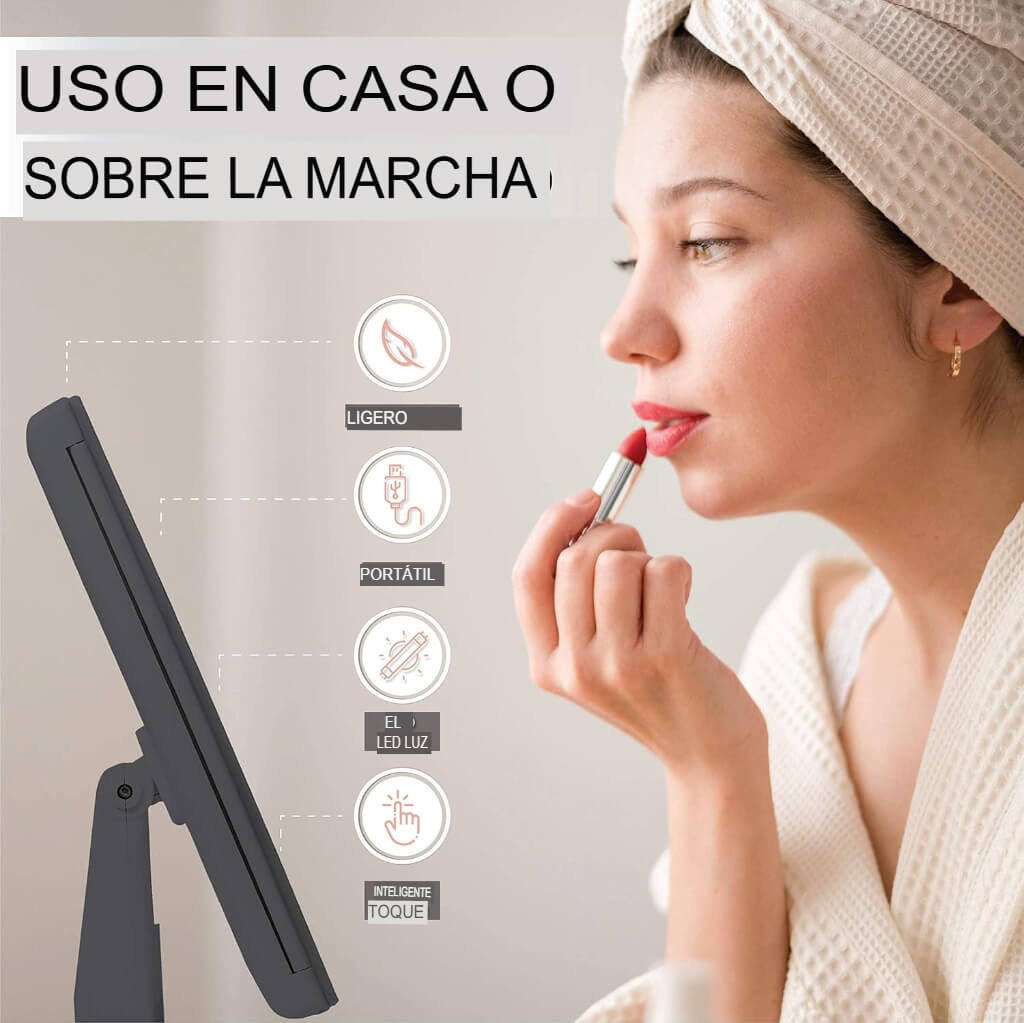 Espejo de Maquillaje LED Beautyworks con Aumento