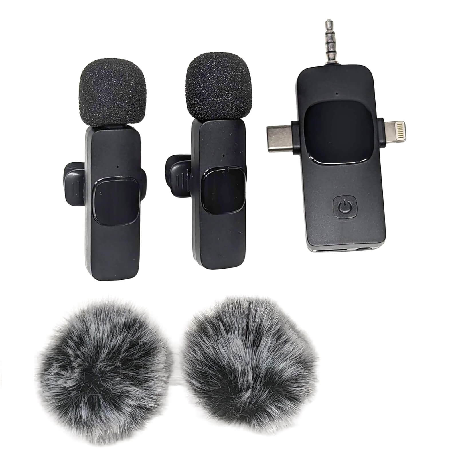 Microfono inalámbricos 3 en 1 Aux 3.5MM/Lightning/Tipo-C