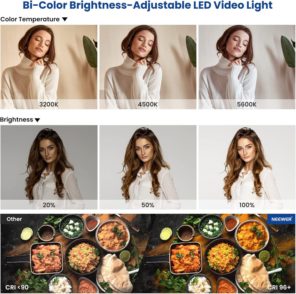 Kit De Iluminación LED NEEWER + Tripodes