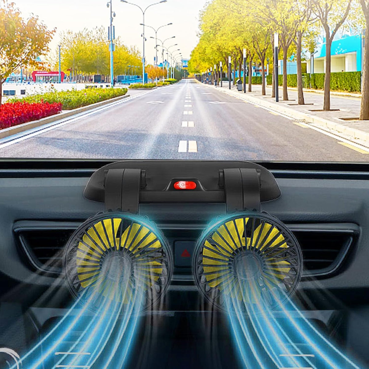 Abanico 2 En 1 Para Carro 12V 360°