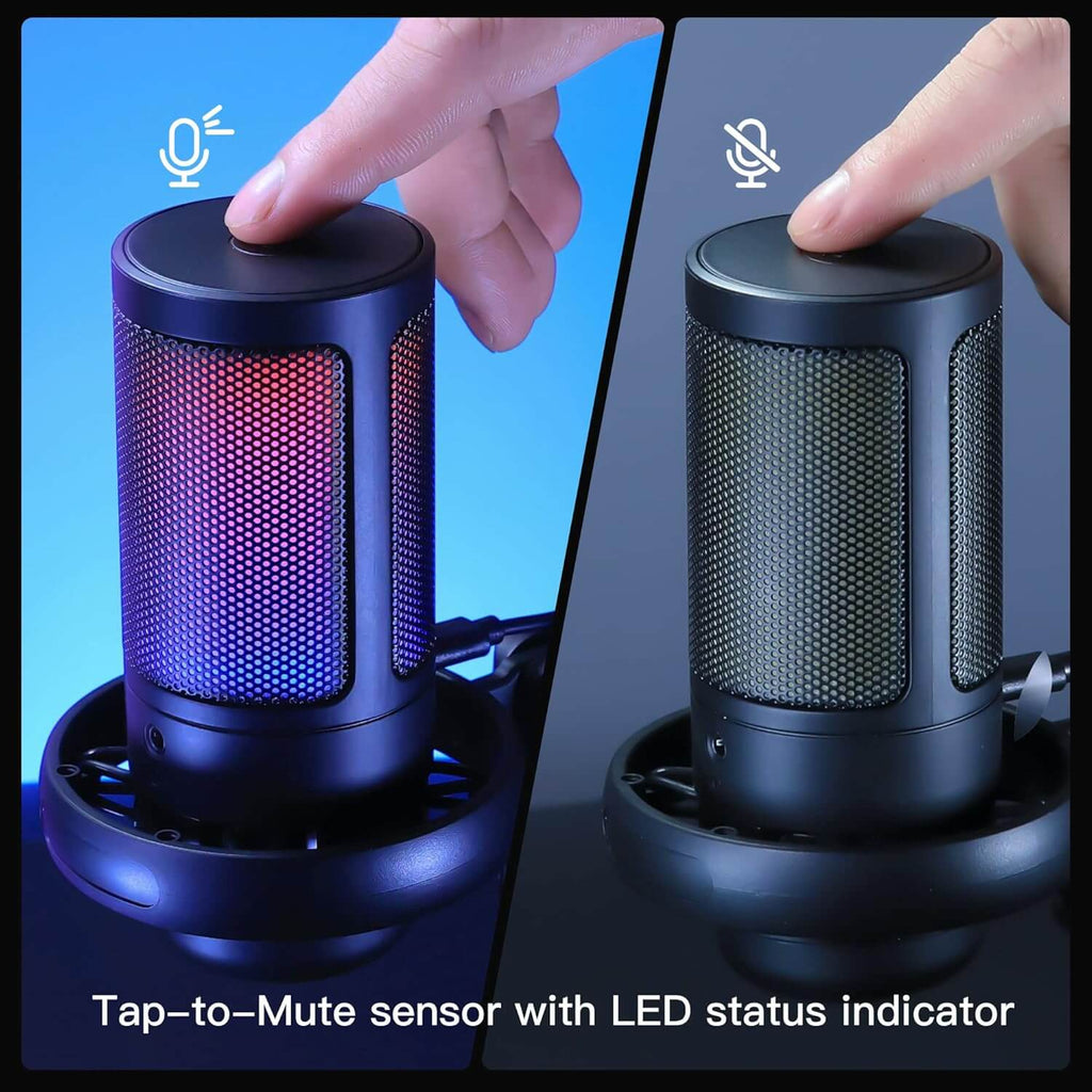 Micrófono USB Gamer RGB, Compatible Con PC/PS4/PS5/Mac