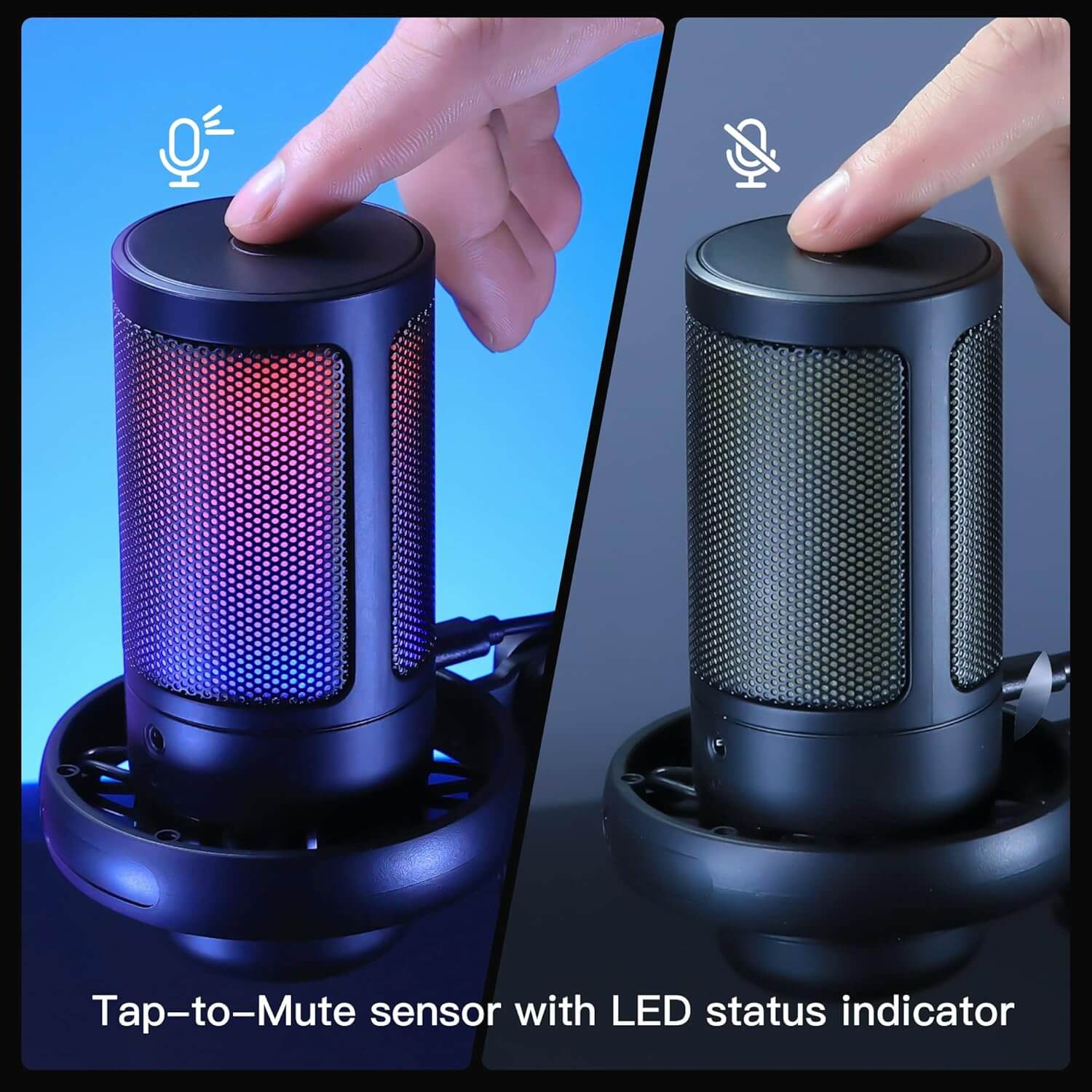 Micrófono USB Gamer RGB, Compatible Con PC/PS4/PS5/Mac