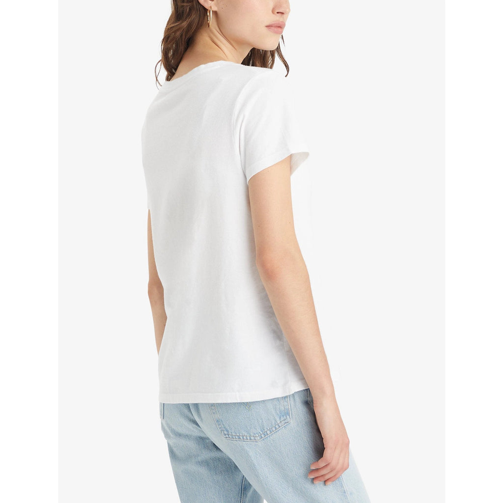 Camiseta Levis Mangas Cortas Lisa Cuello V Para Damas by Levis